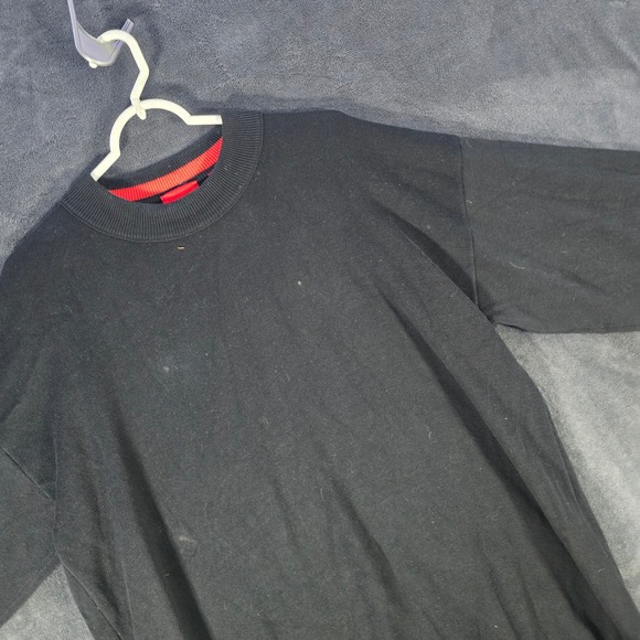 HUGO Crewneck Sweater Pullover Long Sleeve Casual Black Sweater‎ L Large - Picture 1 of 12